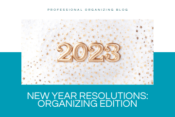 A white and gold background with the words " 2 0 2 3 new year resolutions organizing edition ".
